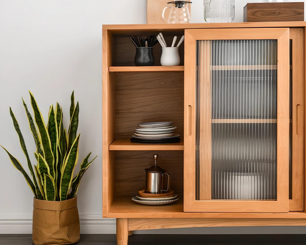 sideboard buffet cabinet glass doors